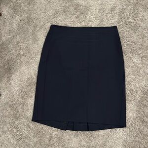 Navy Ann Taylor Pencil Skirt